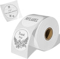MFLABEL 2 Inch White Round Labels - 750 Pack Self-Adhesive Thermal Sticker Rolls for Shipping, Address, Barcodes & DIY (Compatible w/Thermal Printers)