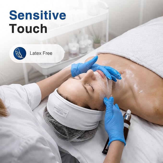 Schneider Blue Vinyl Synthetic Exam Gloves, Case of 1000, 4-mil, Powder-Free, Latex-Free, Non-Sterile, Disposable Gloves