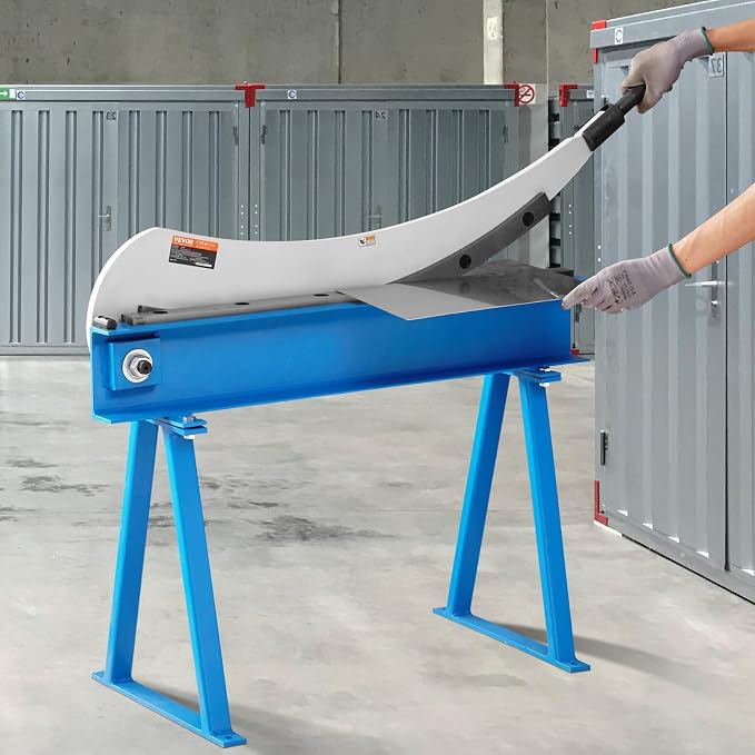 VEVOR Hand Plate Shear, 31.5 in Max Cutting Length, Manual Sheet Metal Shear Machine, Benchtop Cutter with T10 High-Hardness Blades, Q235 Material, for Cutting Large Metal Sheets Steel Aluminum Copper