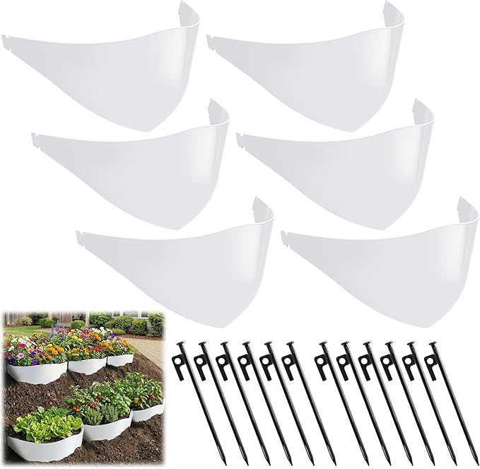 Hillside Planters for Slopes Set of 6(40" W X 16" H) with 12 Ground Stakes, PE Dirt Slopes Hillside Erosion Control, Retaining Wall Blocks Landscaping for Yard, Flower Bed