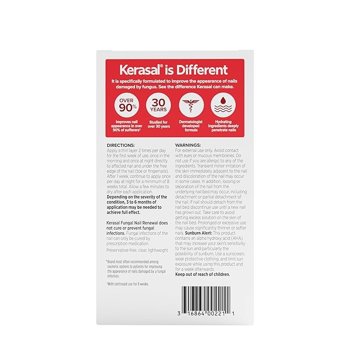 Kerasal Nail Renewal, Restorative Nail Repair for Damaged Nails, 0.33 fl oz (Pack of 2) (Packaging May Vary)