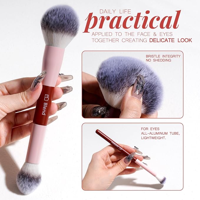 BS-MALL Makeup Brushes Kit – Professional Makeup Tools with Travel Case, Includes Foundation, Powder, Concealer, Lip & Eyeshadow Brushes for Daily Use & Versatile Occasions (Vermilion-Pink)