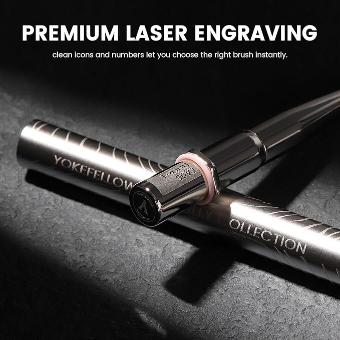 YOKEFELLOW EliteAlly Nail Art Brushes,12mm Slim Nail Art Liner Brush for Long Lines Nail Art Painting Manicure Design Professional Nail Art Tool(EA06 LINER-L)
