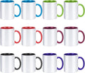 TANGLONG Sublimation Mugs 11 oz Sublimation Cups Bulk Coffee Mugs Tazas Para Sublimar 6 Assorted Colors Set of 12