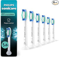 Philips Sonicare C1 SimplyClean - Genuine Replacement Electric Toothbrush Heads, White, 6 Pack Up to 18 Month Supply, HX6016/77