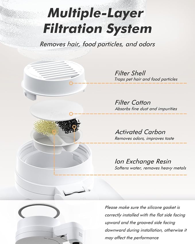 Automatic Dog Water Bowl Dispenser with Patented Faucet - 6L Large Gravity Cat Water Dispenser with Handle, Filter & Adjustable Base, Wide Mouth for Easy Clean, BPA-Free, Stainless Steel Pet Waterer