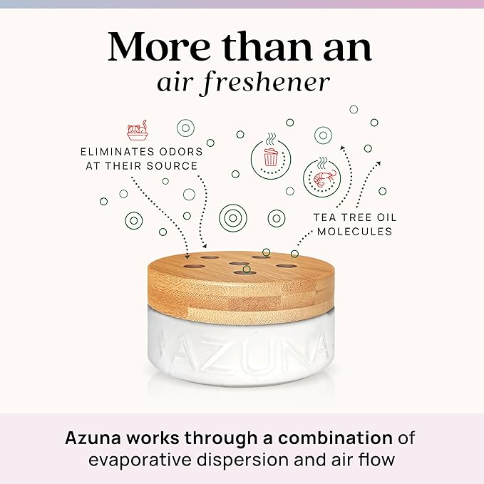 Azuna Air Freshener and Odor Eliminator for Strong Odor Gel 12oz Refill Pouch | Plant-Based & Long Lasting | Pet, Smoke, Home and Bathroom | Aromatherapy Scent | Lasts 60–90 Days