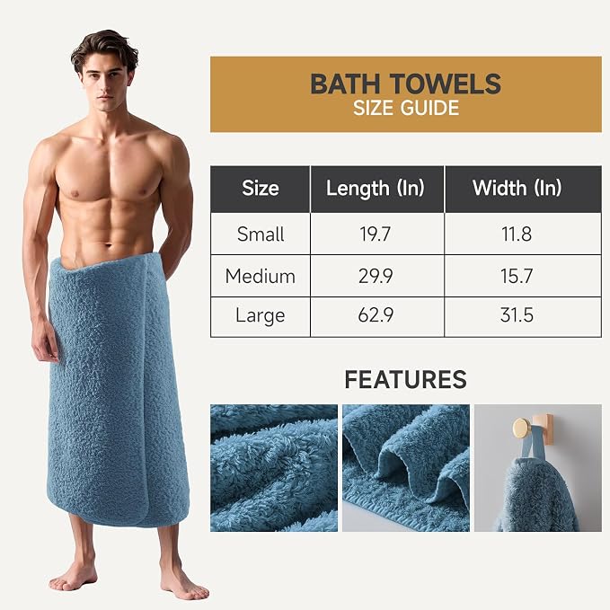 REDKISS Ultra-Plush Bath Towel Set - 900GSM Premium Thick Cotton for Bathroom & Spa, Super Absorbent Quick-Dry Bath Sheets with No Pilling (4-Piece Set for Adults, Luxury Hotel & Home Use)-Ink Blue