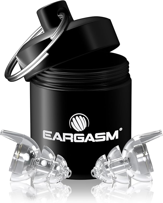 Eargasm Smaller Ears Transparent Clear Earplugs for Concerts, Festivals, Musicians, Night-Life, Motorcycle Hearing Protection - Reusable Ear Plugs for Small Ear Canals, Noise Reduction up to 21 dB