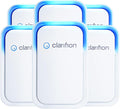 Clarifion - Air Ionizers for Home (6 Pack), Negative Ion Filtration System, Quiet Air Freshener for Bedroom, Office, Kitchen, Portable Air Filter Odor, Smoke Dust, Pets, Eliminator, Mini Air Cleaner