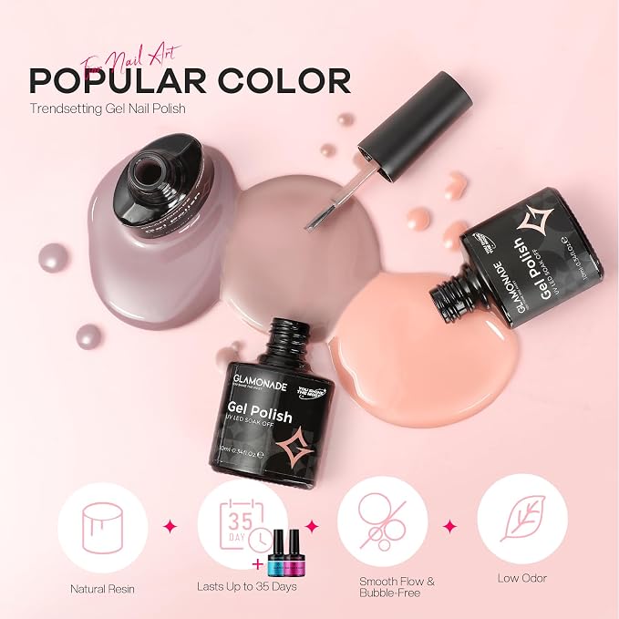 Glamonade Acrylic Nail Kit for Beginners: Professional Acrylic Nail Kit Set with Everything with Drill Powder Nail Art Starter Tech Kit at Home Salon Gift