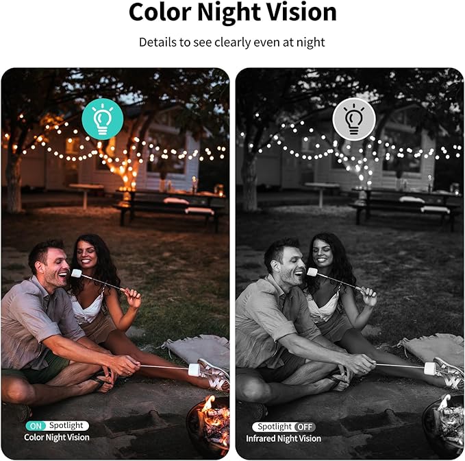 Security Cameras Outdoor/Indoor 4pack,2K UHD WiFi Smart Security Camera,Battery Powered,Motion Detection, 2-Way Audio,Color Night Vision,Weatherproof,Cloud/SD Storage for Home Security (2.4GHz Only)