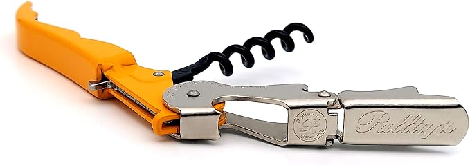Pulltap's Genuine Slider 900 Waiter's Corkscrew – Double-Hinged Wine Key with Sliding Foil Cutter – Patented Design – Made in Spain – Amarillo (Yellow)