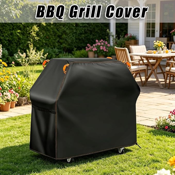 Grill Cover for Cuisinart Woodcreek 4-in-1 Pellet Grill, Gas Grill Protector Charcoal Smoker Canopy Outdoor Cooking Stove Guard Gridiron Wrap Tools Accessories,B