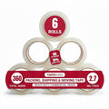 Tape King Clear Packing Tape - 60 Yards Per Roll (Pack of 6 Rolls) - Stronger & Thicker 2.7mil, Heavy Duty Adhesive Industrial Depot Tapes for Moving Packaging Shipping, Office & Storage