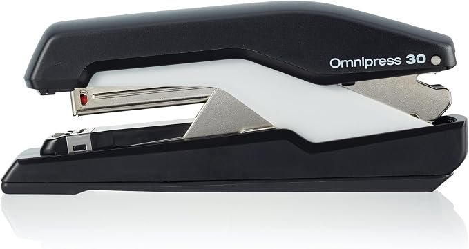 Swingline Stapler, Omnipress 30 Stapler, "Press Anywhere for Easier Use", 30 Sheet Capacity, Black/Gray (5000585A)