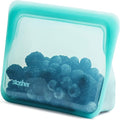 Stasher Premium Reusable Silicone Stand-Up Mini Bag, Aqua, 28 oz | Food-Safe Silicone, Eco-Friendly, Reusable Freezer Bags, Microwave, Dishwasher, Pantry, Meal Prep, Travel Bag, Bulk Storage