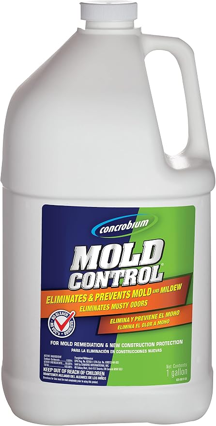 Concrobium Mold Control, 1 Gallon, Mold and Mildew Cleaner for Hard Surfaces, Helps Eliminate and Prevent Mold and Musty Odors, No Bleach Formula for Indoor and Outdoor Use