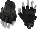 Mechanix Wear M-Pact Fingerless Tactical Impact Resistant Gloves - Impact Protection & Vibration Absorption - Heavy Duty - Machine Washable - Medium - Covert Black