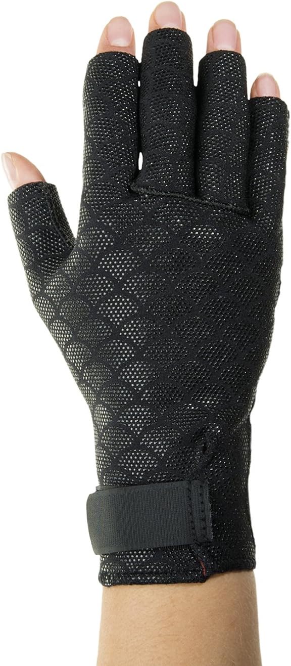 thermoskin Premium Arthritic Gloves, Black, X-Small, Sold by the Pair