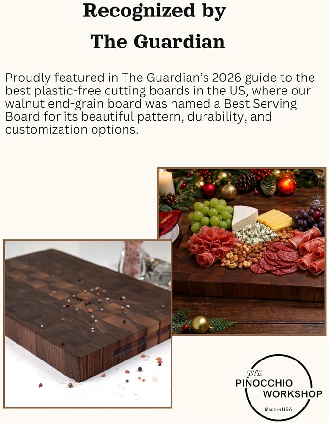 Maple End Grain Cutting Board, Handmade in USA, Premium Butcher Block, Medium 10x15” (Gift-Ready, Sustainable)