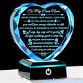 Arikyrist Niece Gifts from Auntie Uncle with Colorful LED Base, Inspirational Birthday Graduation Gifts for Niece from Aunt, Heart Crystal keepsake To My Nieces Present on Christmas