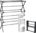 ZOES HOMEWARE Clothes Drying Rack | Foldable Drying Rack Clothing for Laundry | Small Collapsible Portable Dryers for Laundry | Use for Indoor & Outdoor | Black 37.5"x29"x12"