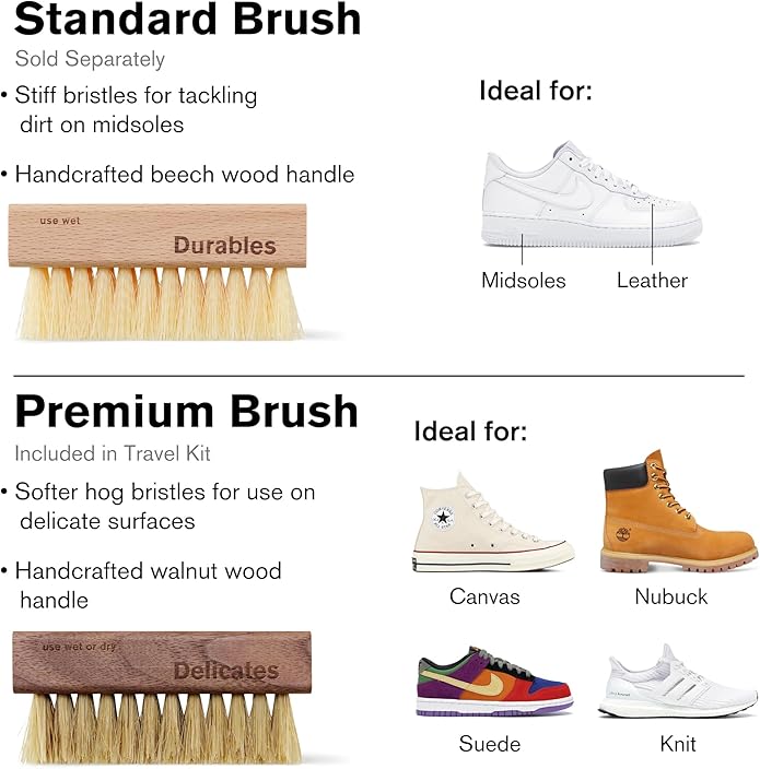 Jason Markk Shoe & Sneaker Travel and Care Kits - Ideal for Footwear, Safe on Leather, Suede, Nubuck, Cotton, Knits