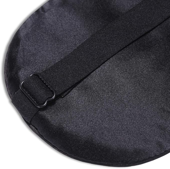 Alaska Bear Mulberry Silk Sleep Mask, Cool and Smooth (Original Black) | Genuine Organic Silk, For Sensitive Skin, Soft Filling, Lightweight, Flat Design