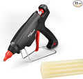 IDL Packaging GG-220 Industrial 200W Hot Glue Gun with 10 pcs Glue Sticks - 1/2" x 10" Full-Size Glue Sticks, Amber - Hot Glue Gun Kit for Corrugated Boxes, Cardboard Packaging, or Paper