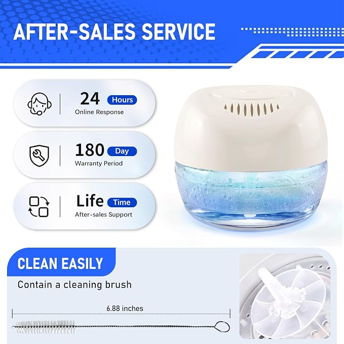 Purifier Air Washer, Air Fresher Aroma Diffuser for Home, Office, Air Purifier with Night Light (White)