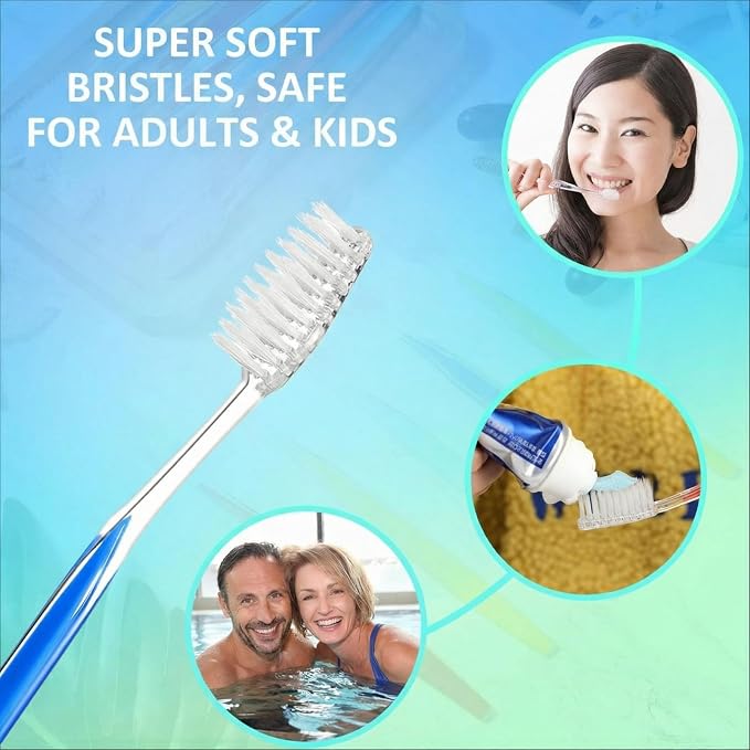 Patelai 700 Pcs Disposable Travel Toothbrush Bulk Individually Wrapped Toothbrush Pack Medium Soft Bristle Manual Disposable Colorful Tooth Brush for Adult Work Travel Hotel Donation (Classic)