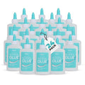 Darice Washable School Glue 4oz - 24-Pack White Liquid Glues for Kids - Extra-Strong for Slime, Arts and Crafts, Back to School Supplies - Glue Bottle with Adjustable Twist Closure