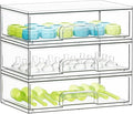 SpaceAid Bottle Storage Organizer Baby - Acrylic Bottles Station Organizer Container, Stackable Clear Drawers for Countertop, Vanity, Bathroom, Cabinet, Pantry Organization, 3 Pack, 3L, 10.3"H
