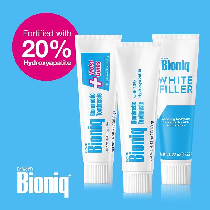 Bioniq Classic 20% Hydroxyapatite Toothpaste 4.63 Oz | bioHAP and Fluoride Free Toothpaste for Daily Use, Clinically Tested, Expert for Enamel and Gum Care, 4.63 Oz 1 Pack