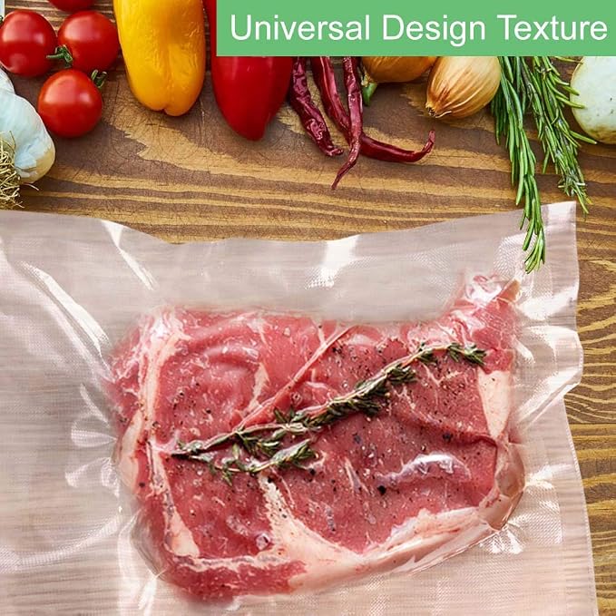 O2frepak 400 Quart Size 8" x 12" Vacuum Sealer Bags with BPA Free and Puncture Prevention,Vacuum Seal Freezer Bags,Great for Sous Vide Vaccume Sealer PreCut Bags