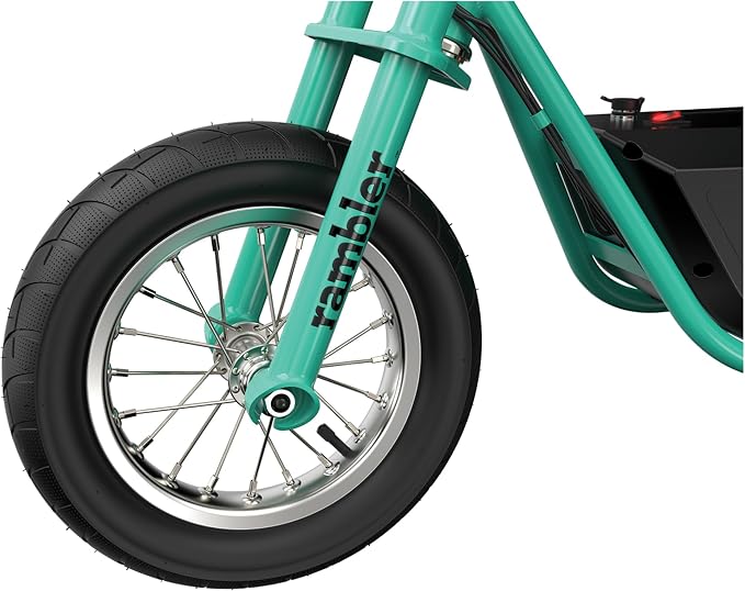 Razor Rambler 12 for Ages 13+ – 24V Electric Minibike with Retro Style, Up to 14 mph, Wide 12" Air- Filled Tires, High-Torque 250-watt Motor, Up to 40 Minutes Ride Time, for Riders up to 170 lbs