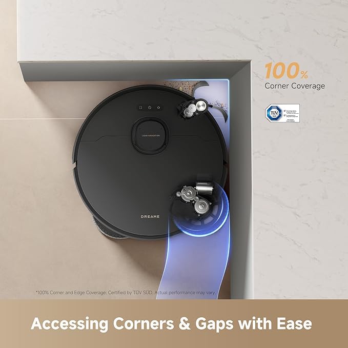 DREAME L60 Ultra PE Robot Vacuum and Mop, 30,000Pa Suction, Self-Cleaning,Corner-to-Edge Deep Cleaning, Detangling Brush, Obstacle Avoidance and 360° Navigation, Black
