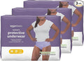 Amazon Basics Maximum Absorbency Incontinence Underwear for Women, Disposable Postpartum, Bladder Leak Protection, Odor Control, Soft, Medium, Lavender, 60 Count (3 Packs of 20)