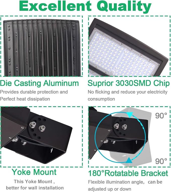 LED Shoebox Light Yoke Mounting Bracket for LED Shoebox Street Parking Lot Light