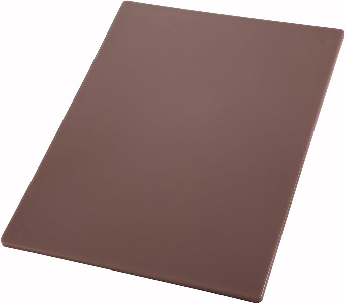 Winco 12" x 18" Brown Cutting Board | Dishwasher safe, Stain resistant, Foodservice, Great for Charcuterie, Cheese, Appetizers and Buffet Displays