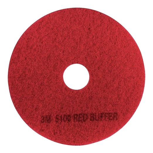 3M Red Buffer Pad 5100, 18 in, 5/Case