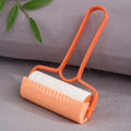4PCS Tearable Roller Sticking Device Household Clothes Hair Pet Cleaning Removal Brush Suction(Orange)
