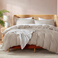 Nestl Linen Duvet Cover Full Size - Soft Double Brushed Full Size Duvet Cover Set, 3 Piece, with Button Closure, 1 Duvet Cover 80x90 inches and 2 Pillow Shams