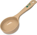 Carlisle FoodService Products Measure Miser Solid Spoon Measuring Spoon with Short Handle for Kitchens, Plastic, 4 Ounces, Beige