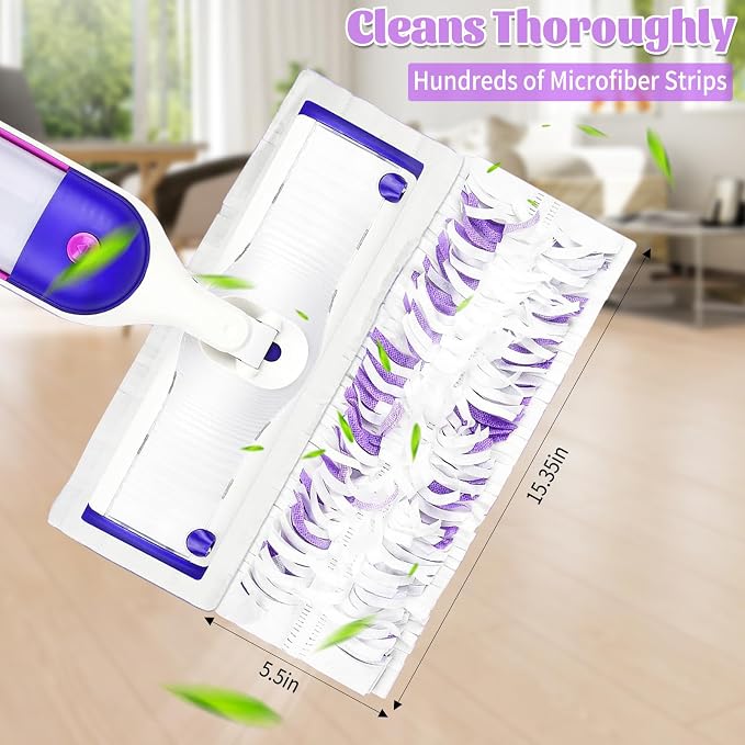 80 Pack Disposable Pads Compatible with Swiffer Power Mop Pads Replacement for Swiffer Power Mop Refills, Multi-Surface &Wood Floor Cleaning