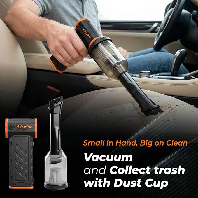 10000mAh Electric Compressed Air Duster, 3-in-1 Cordless Air Blower Vacuum Inflator, Portable Rechargeable Cleaner for PC, Keyboard, Laptop, Car Interior Dust Cleaning