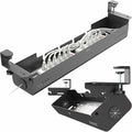 VIVO No Drill 35 inch Under-Desk Clamp-On Cable Management Box with Flip-Open Lid, Easy-to-Open Steel Cord and Power Strip Organizer, Cable Organizer Tray, 11 lbs Capacity, Black, DESK-ACMB35-C