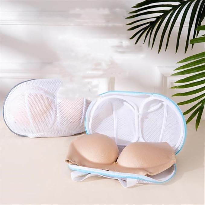 Mesh Laundry Bags，Washing Machine Wash Bags， 2pcs Brassiere Use Travel Protection Mesh Machine Wash Cleaning Bra Pouch Washing Bags Net Underwear Anti Deformation(Gris)