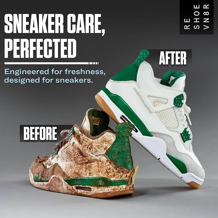 RESHOEVN8R Ultimate Sneaker Care Kit – Complete Cleaning Bundle with Mink Oil Spray, Signature Cleaning Kit & Dry Suede Kit – Deep Clean, Condition & Protect All Shoe Materials